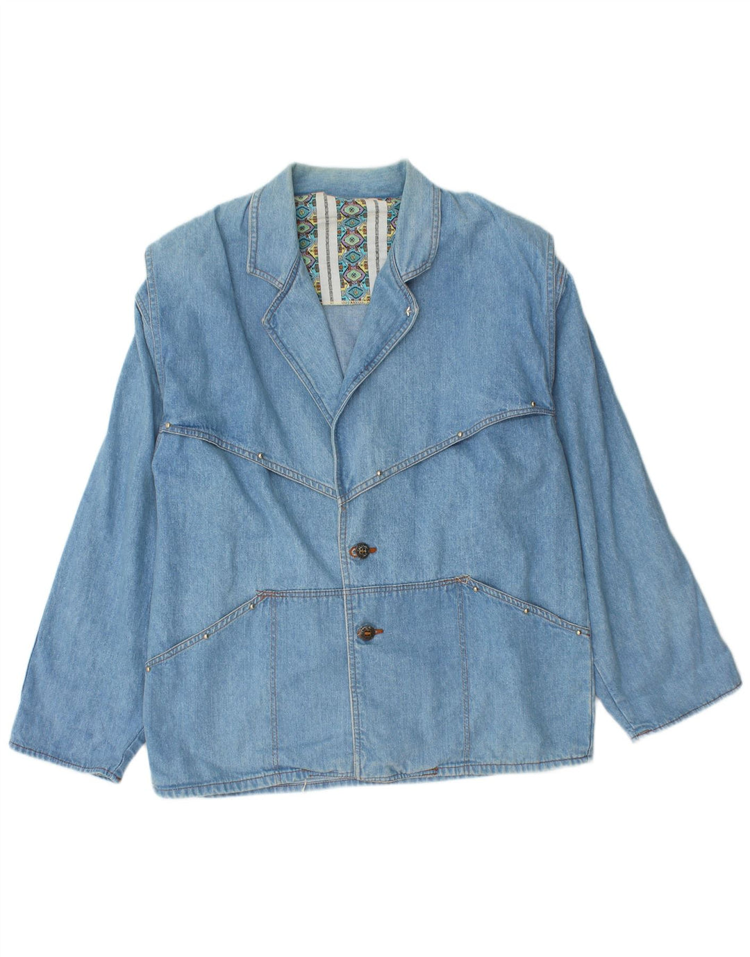 Vintage Womens Denim Jacket UK 14 Medium Blue