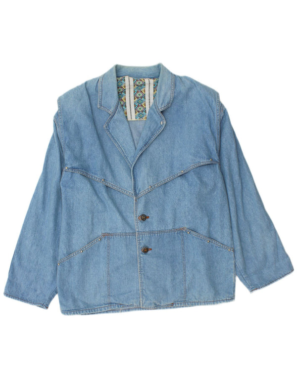 Vintage Womens Denim Jacket UK 14 Medium Blue