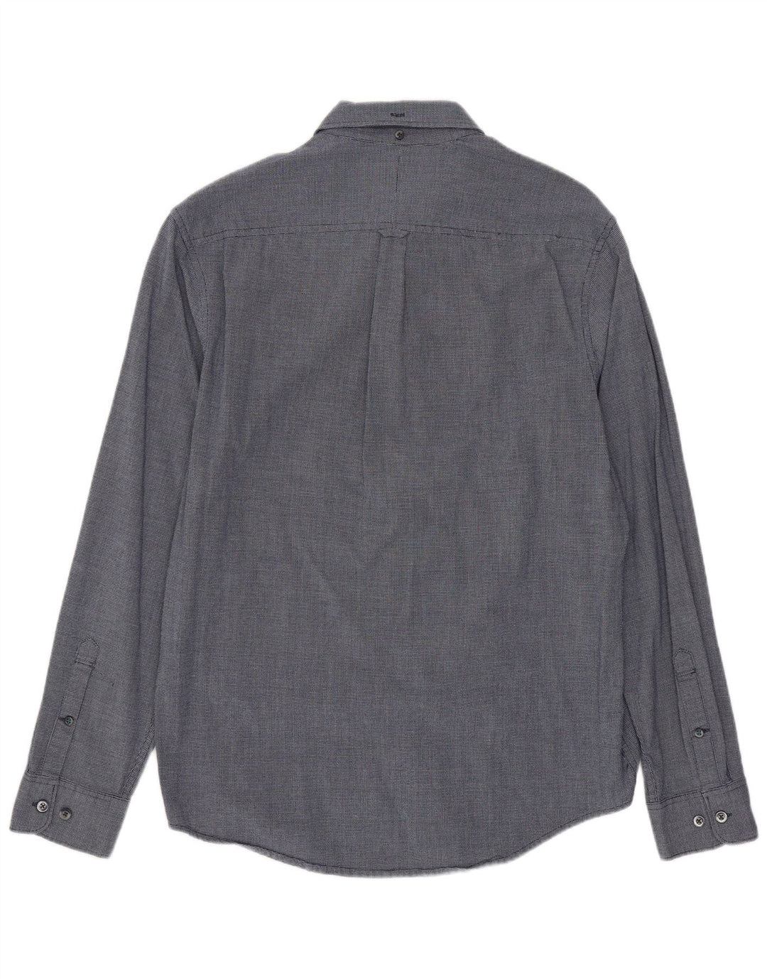 Penguin Mens Heritage Slim Fit Shirt Medium Navy Blue Geometric Rayon