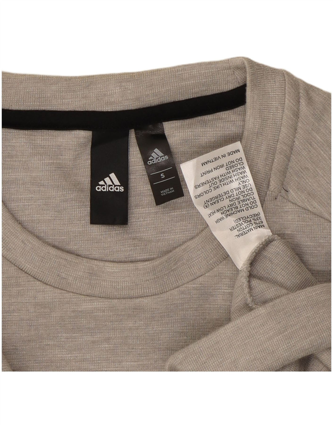 Adidas Mens Graphic Loose Fit Sweatshirt Jumper Small Grey Cotton