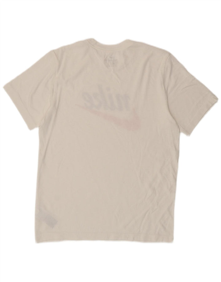 Nike Mens Graphic T-Shirt Top Medium White Cotton
