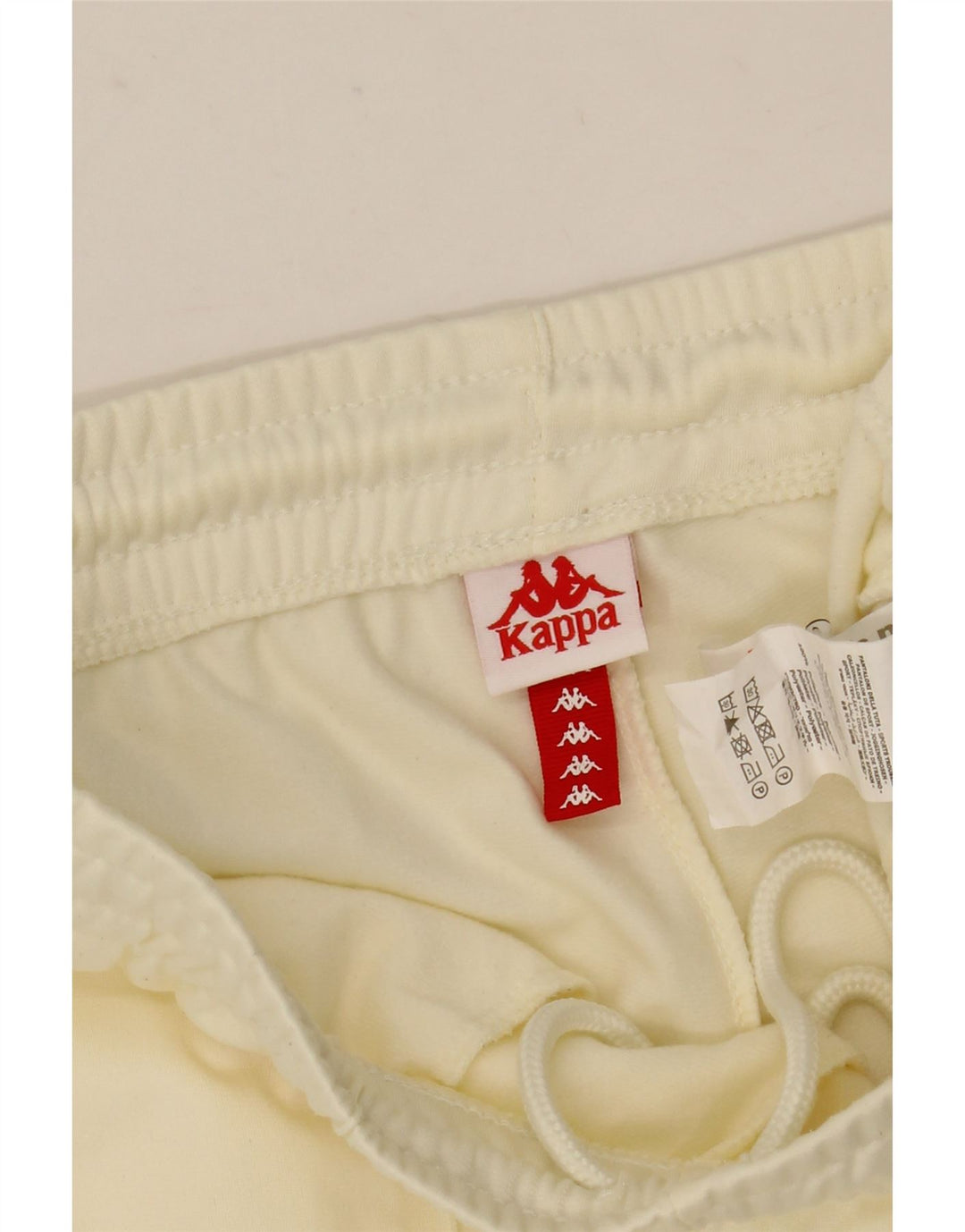 Kappa Mens Graphic Tracksuit Trousers Joggers XS  Off White Polyester
