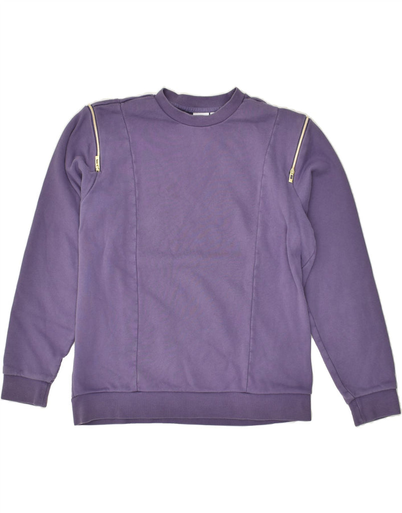 ADIDAS Womens Sweatshirt Jumper UK 14 Medium  Purple Cotton | Vintage Adidas | Thrift | Second-Hand Adidas | Used Clothing | Messina Hembry 