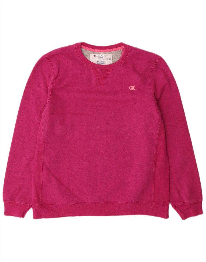 CHAMPION Womens Sweatshirt Jumper UK 18 XL Pink Cotton
