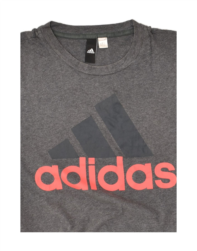 ADIDAS Girls Graphic T-Shirt Top 14-15 Years Grey | Vintage Adidas | Thrift | Second-Hand Adidas | Used Clothing | Messina Hembry 