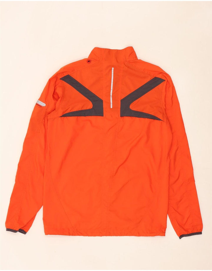 ASICS Mens Rain Jacket UK 40 Large Orange Colourblock Polyester