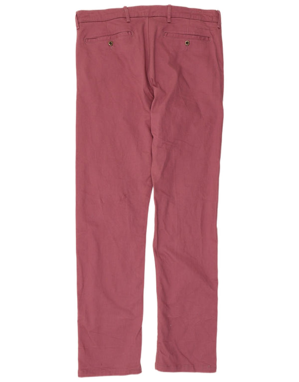 Levi's Mens Straight Chino Trousers W36 L32 Pink Cotton