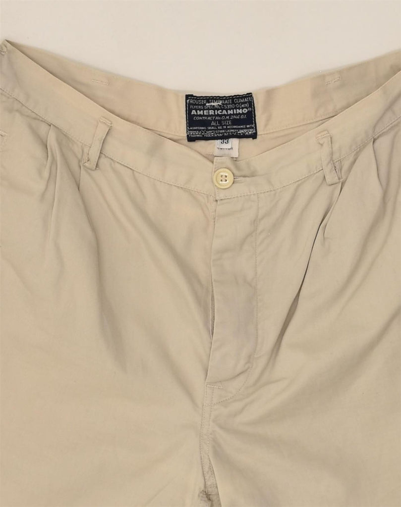 AMERICANINO Mens Chino Shorts W33 Medium Beige Cotton | Vintage Americanino | Thrift | Second-Hand Americanino | Used Clothing | Messina Hembry 