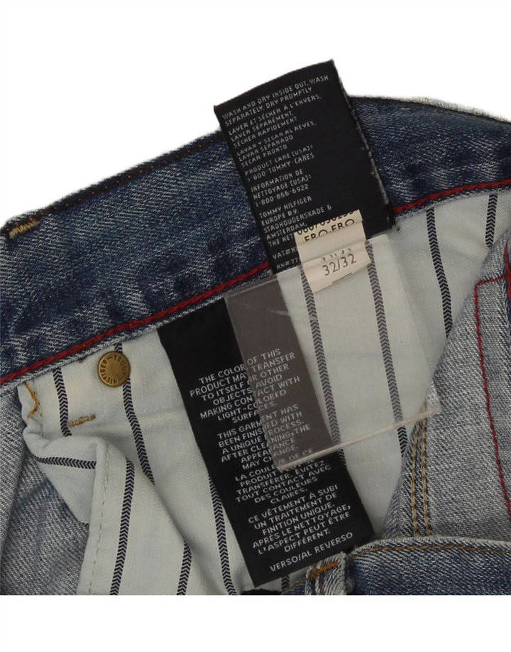Tommy Hilfiger Mens Straight Jeans W32 L32 Blue Cotton