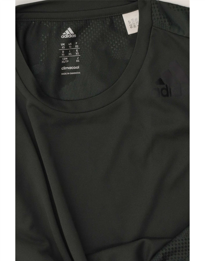 Adidas Mens Climacool T-Shirt Top XS Green Camouflage Polyester