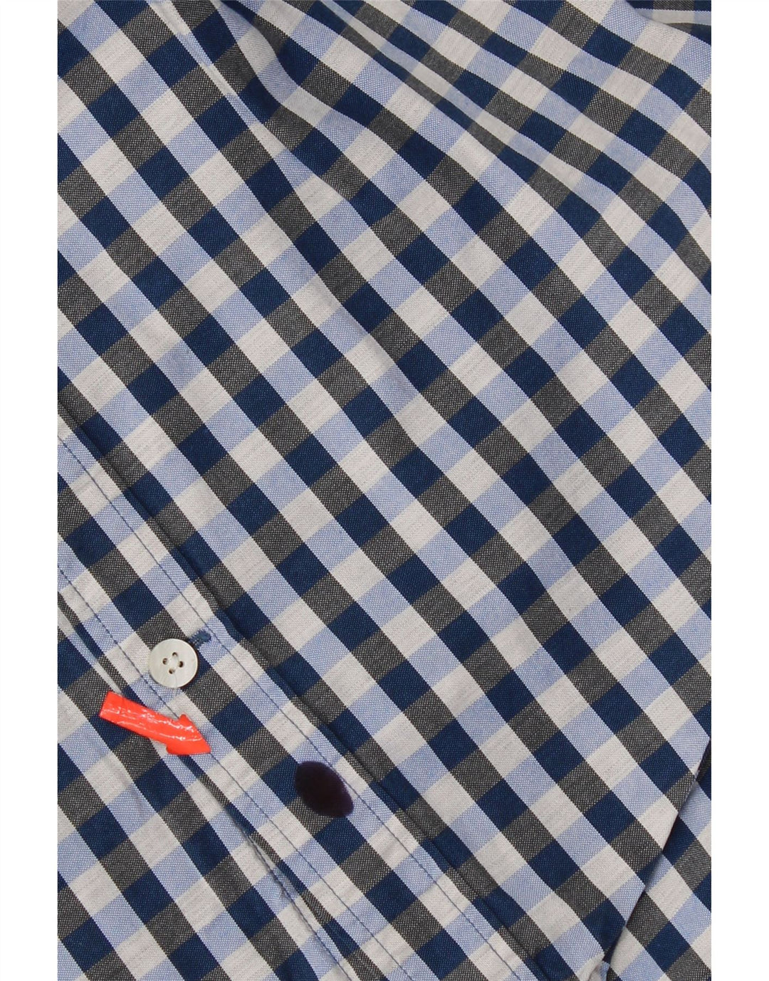 Gant Mens Regular Fit Shirt Size 39/40 15 1/2 Medium Blue Gingham Cotton