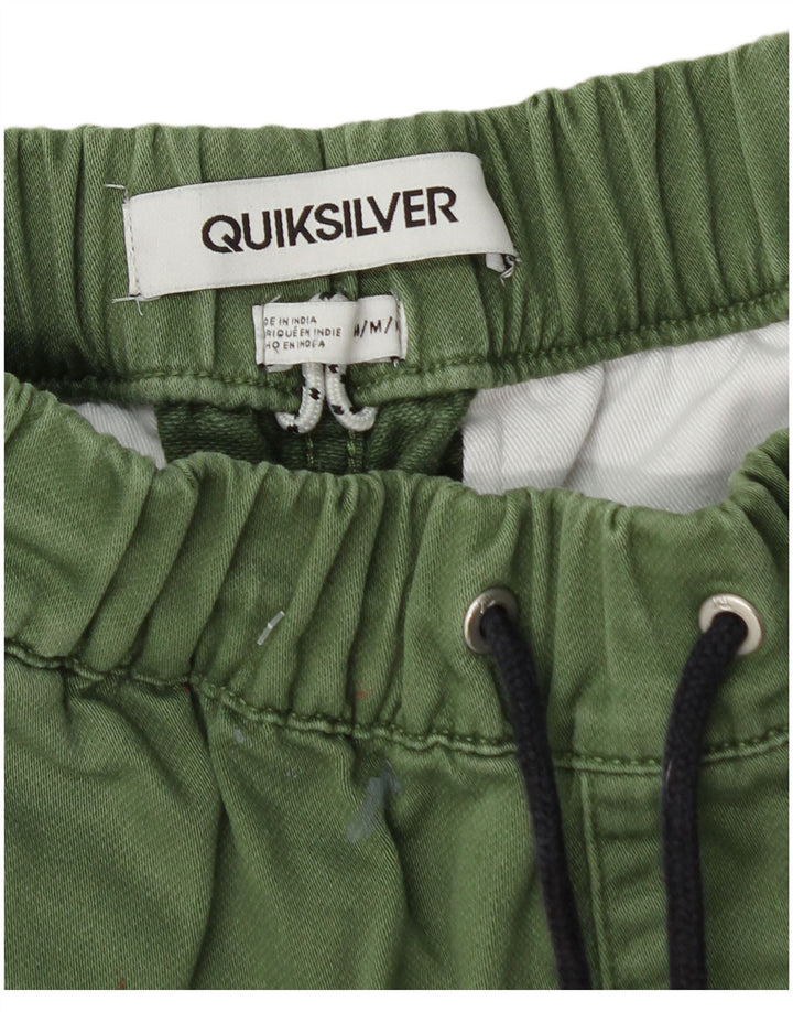 Quiksilver Mens Straight Chino Trousers Medium W30 L30 Green Polyester