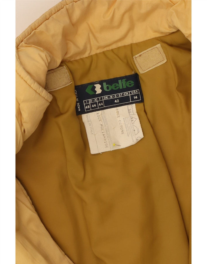 Belfe & Belfe Womens Ski Jacket IT 48 XL Yellow Colourblock Cotton
