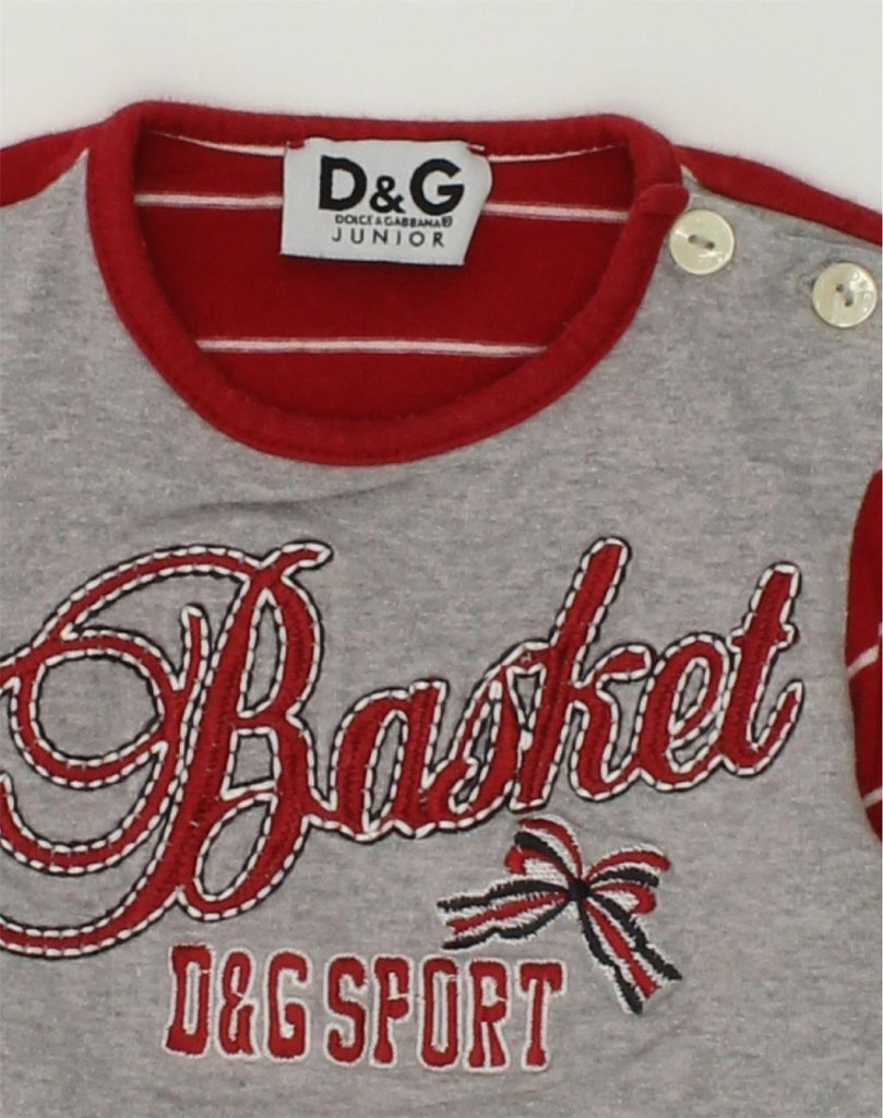 DOLCE & GABBANA Baby Girls Graphic Top Long Sleeve 6-9 Months Red | Vintage Dolce & Gabbana | Thrift | Second-Hand Dolce & Gabbana | Used Clothing | Messina Hembry 