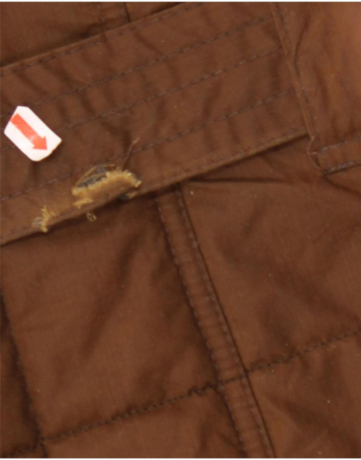 BARBOUR Womens Military Waxed Cotton Jacket UK 16 Large Brown Cotton