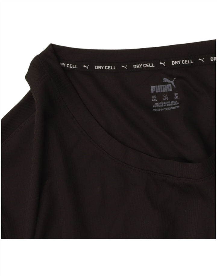 PUMA Mens T-Shirt Top 4XL Black