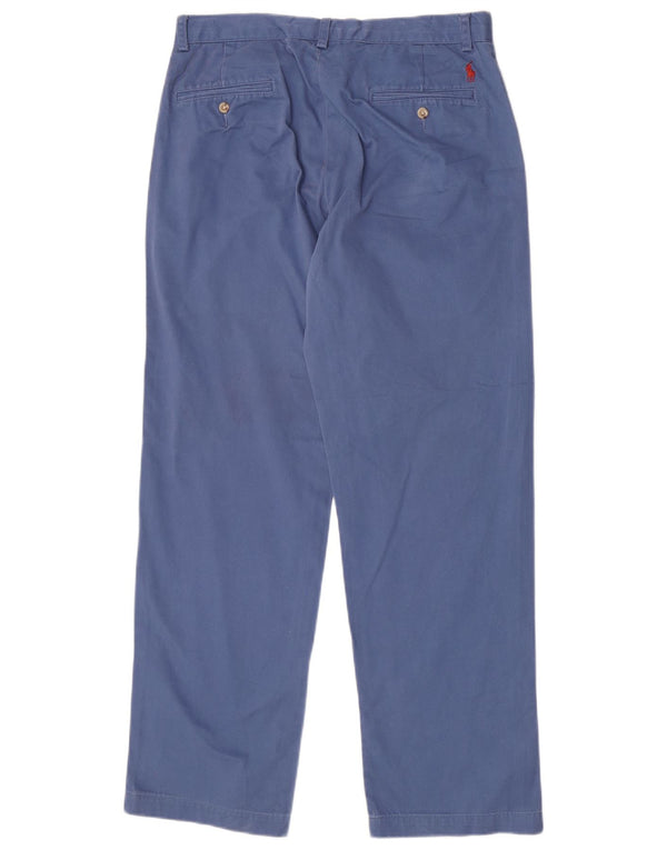 Polo Ralph Lauren Mens Straight Chino Trousers W32 L32 Blue Cotton