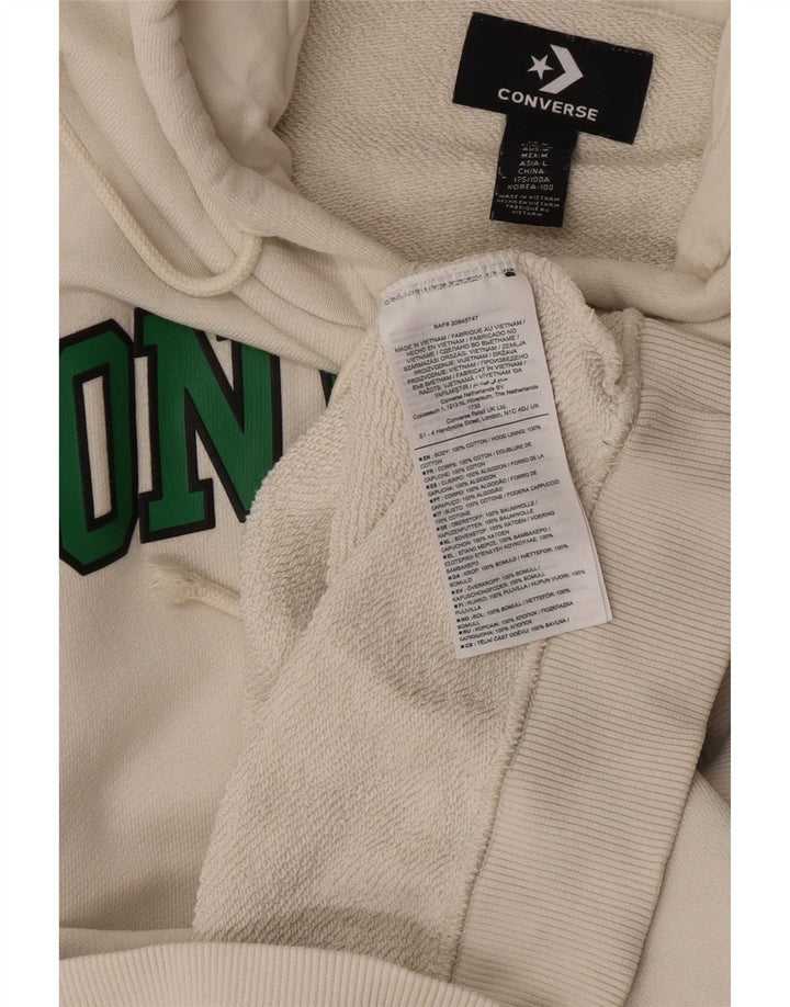 Converse Mens Graphic Hoodie Jumper Medium White Cotton