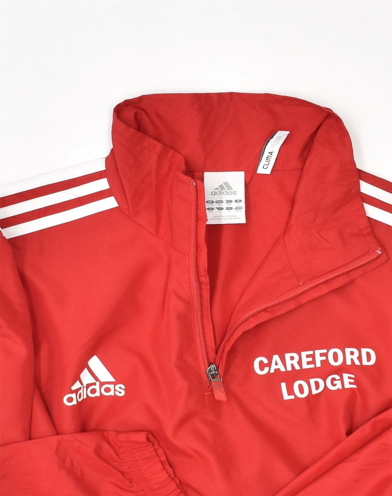 ADIDAS Mens Clima Proof Pullover Zip Neck Tracksuit Top Jacket UK 40/42  Large Red | Vintage Adidas | Thrift | Second-Hand Adidas | Used Clothing | Messina Hembry 