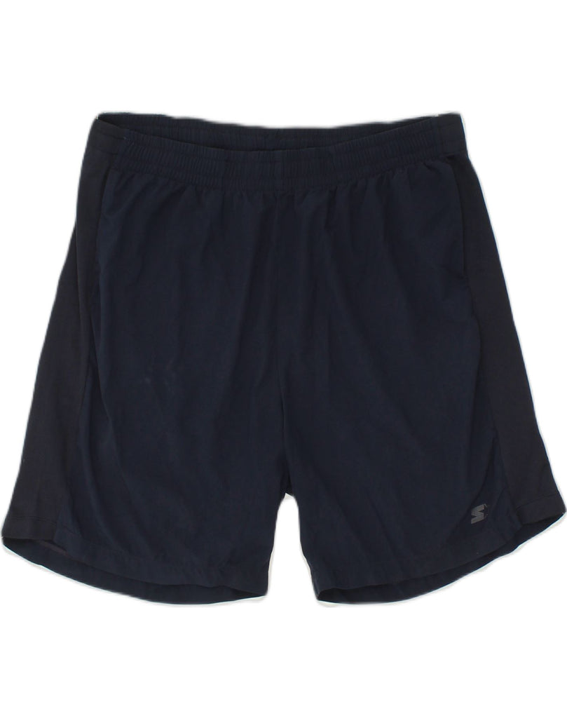 STARTER Mens Sport Shorts Large Navy Blue Polyester | Vintage Starter | Thrift | Second-Hand Starter | Used Clothing | Messina Hembry 