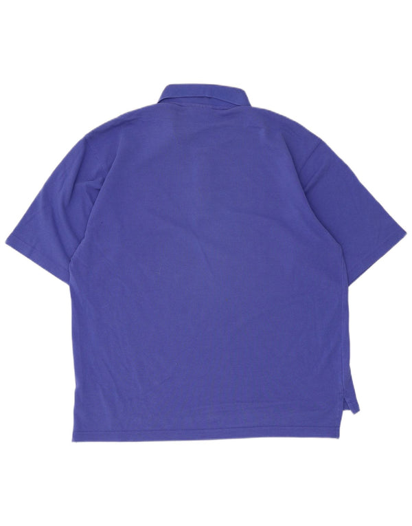 Adidas Mens Polo Shirt UK 40/42 Medium Purple Cotton