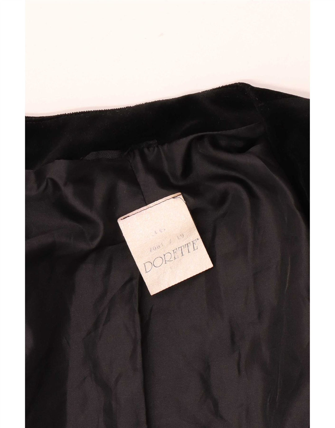 Dorette Womens Velvet Bolero Jacket EU 36 Small Black Cotton