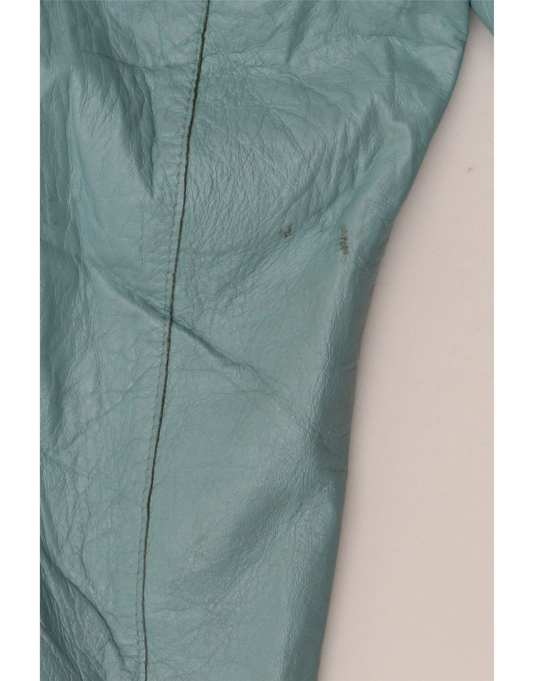 Vintage Womens Leather 3/4 Sleeve Bolero Jacket IT 42 Medium Blue Leather