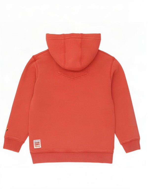 Fat Face Boys Graphic Hoodie Jumper 7-8 Years Red Cotton