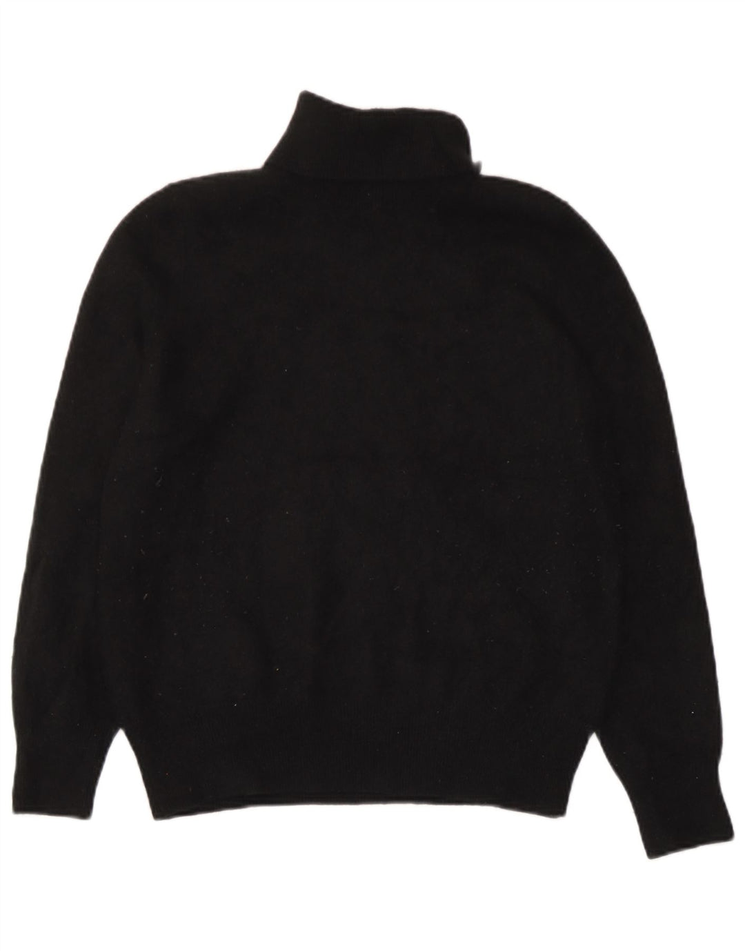 Marks & Spencer Womens Roll Neck Jumper Sweater UK 14 Large Black Cashmere