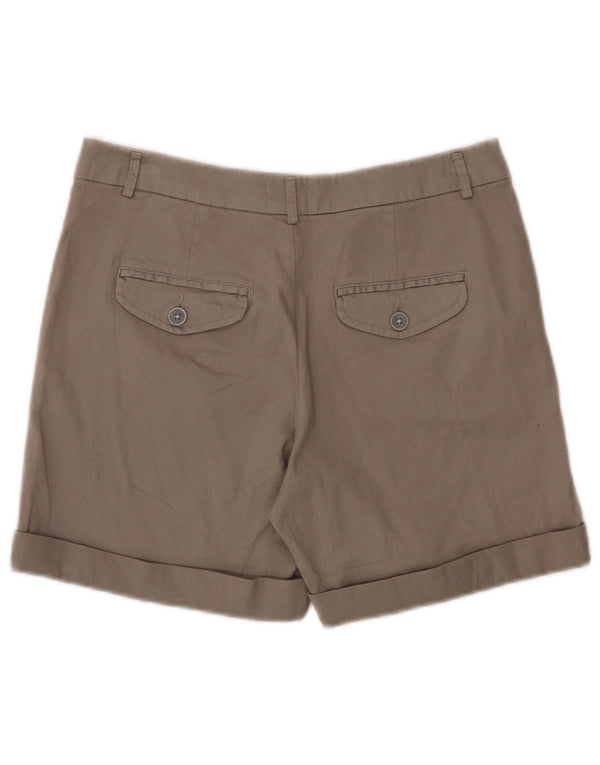 Benetton Womens Chino Shorts UK 8 Small W28 Grey Cotton