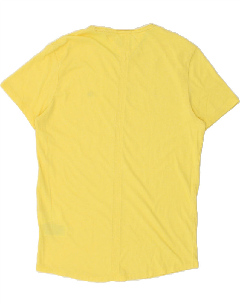 TOMMY HILFIGER Mens T-Shirt Top Small Yellow Cotton | Vintage Tommy Hilfiger | Thrift | Second-Hand Tommy Hilfiger | Used Clothing | Messina Hembry 