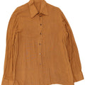 Vintage Mens Shirt Medium Brown Pinstripe
