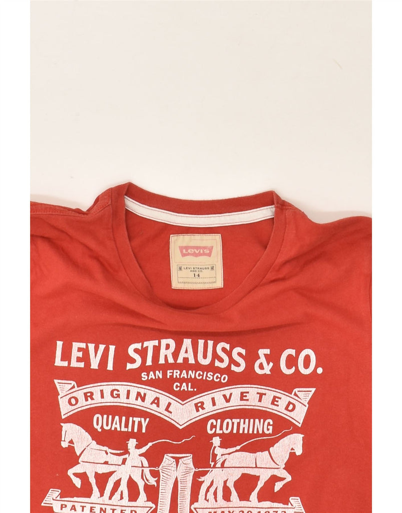 LEVI'S Boys Graphic T-Shirt Top 13-14 Years Red | Vintage Levi's | Thrift | Second-Hand Levi's | Used Clothing | Messina Hembry 