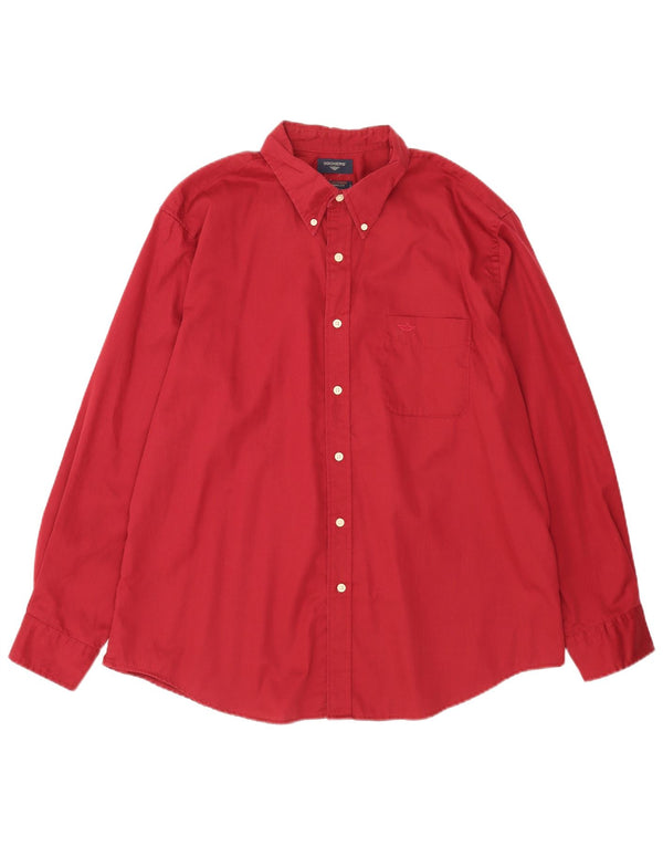 Dockers Mens Shirt XL Red Cotton