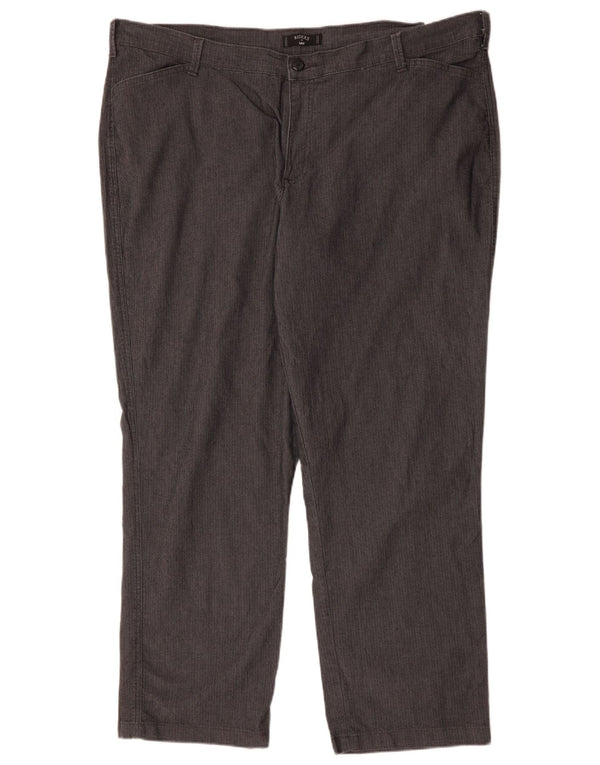 LEE Womens Riders Casual Trousers US 24 4XL W48 L31 Grey Herringbone