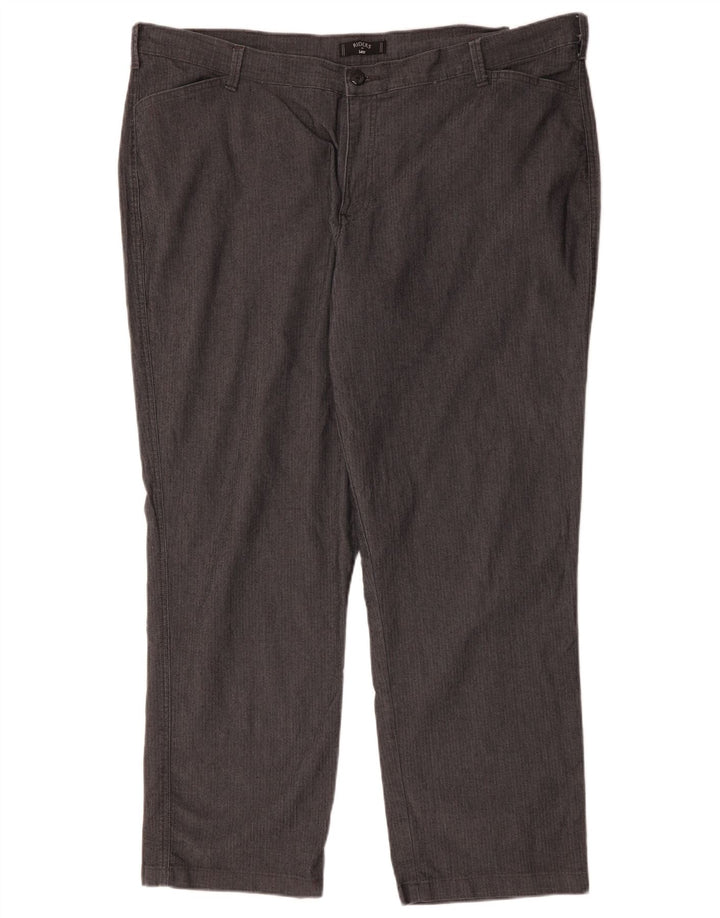 LEE Womens Riders Casual Trousers US 24 4XL W48 L31 Grey Herringbone