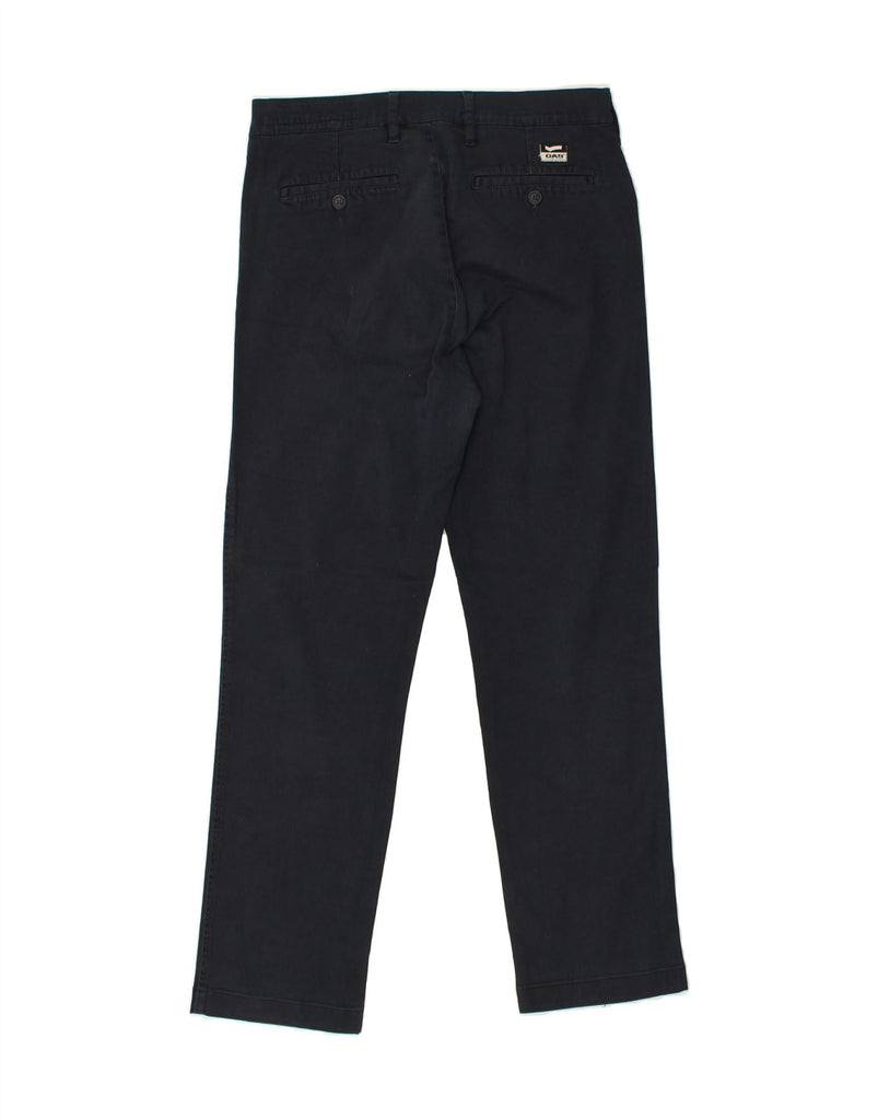 GAS Mens Straight Casual Trousers W33  L28 Navy Blue | Vintage Gas | Thrift | Second-Hand Gas | Used Clothing | Messina Hembry 