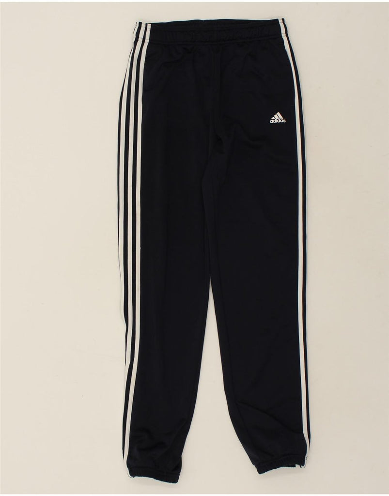 ADIDAS Boys Tracksuit Trousers Joggers 13-14 Years Navy Blue Polyester | Vintage Adidas | Thrift | Second-Hand Adidas | Used Clothing | Messina Hembry 