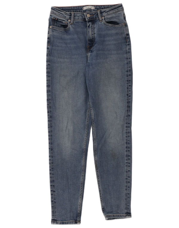 Tommy Hilfiger Womens Gramercy High Waist Tapered Jeans W27 L30 Blue Cotton