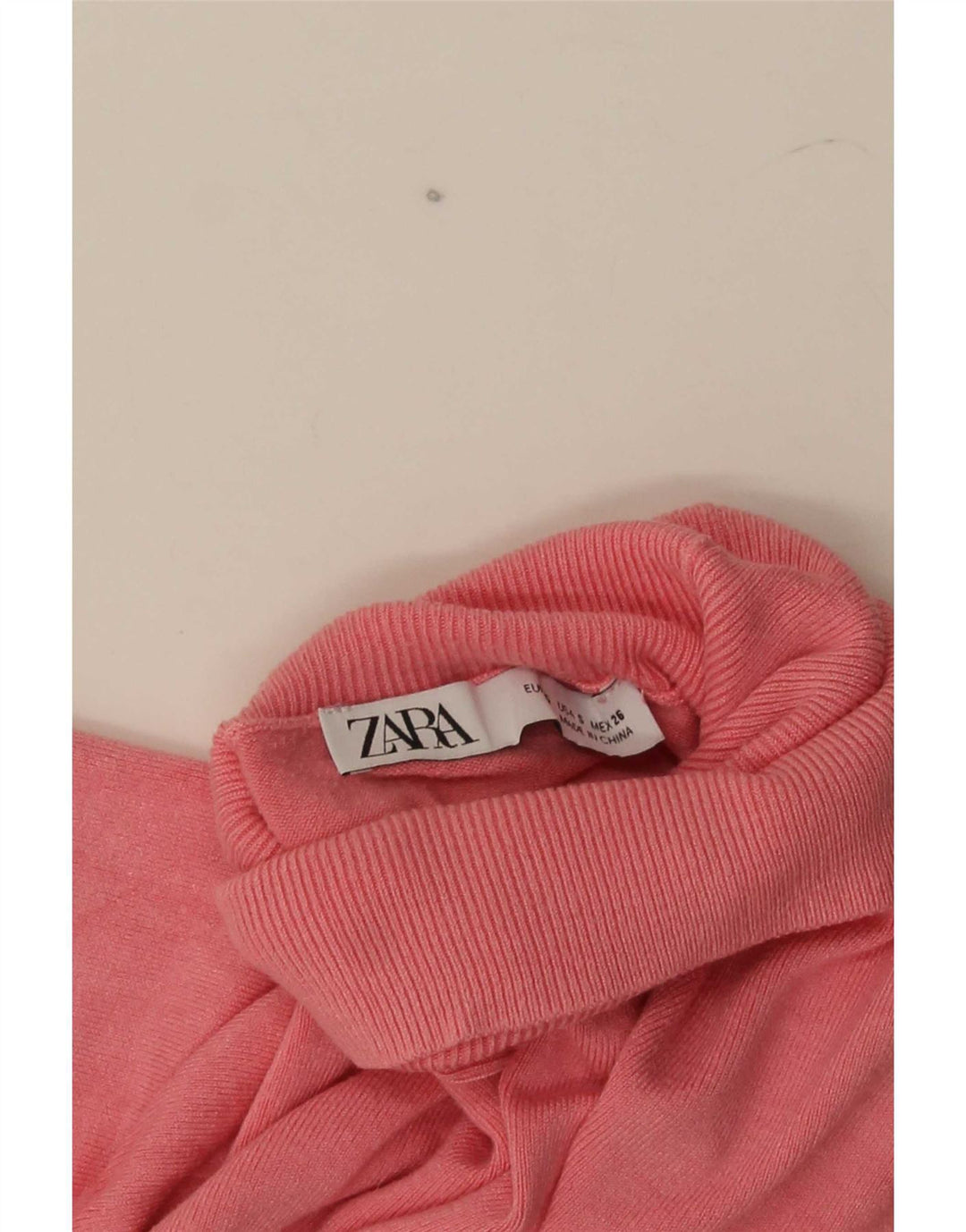 Zara Womens Roll Neck Jumper Sweater UK 10 Small Pink
