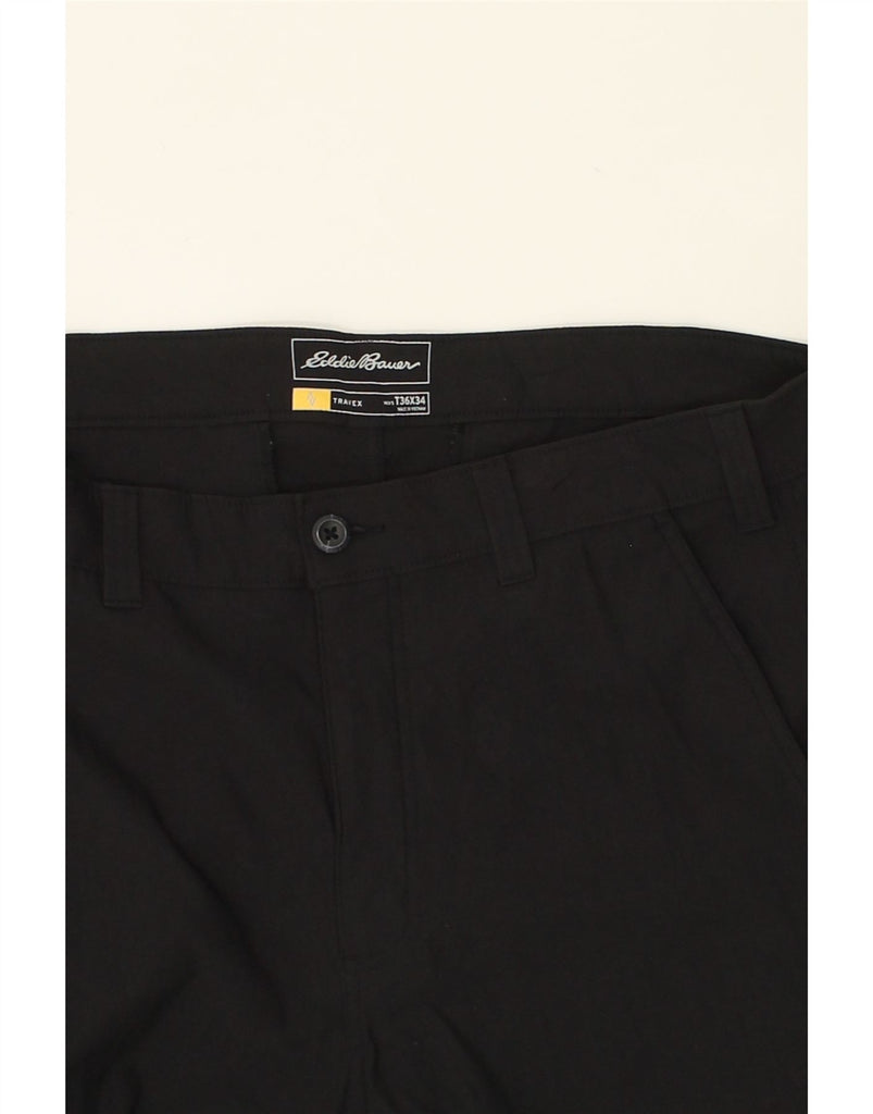 EDDIE BAUER Mens Slim Casual Trousers W36 L34  Black Nylon | Vintage Eddie Bauer | Thrift | Second-Hand Eddie Bauer | Used Clothing | Messina Hembry 