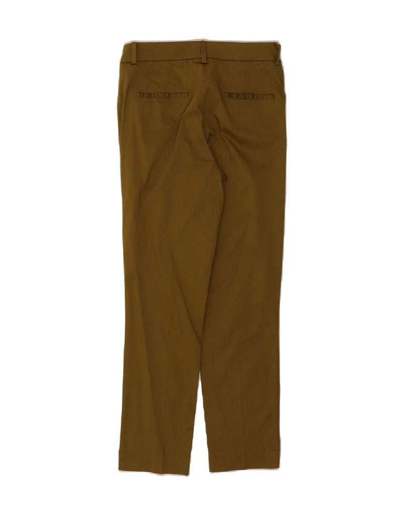 MASSIMO DUTTI Womens Straight Suit Trousers EU 34 2XS W24 L26 Khaki Cotton Vintage Massimo Dutti and Second-Hand Massimo Dutti from Messina Hembry 