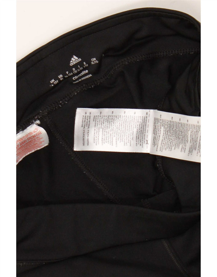 Adidas Girls Climalite Capri Leggings 14-15 Years Black Polyester