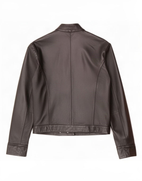 Les Boulevards Womens Leather Jacket IT 44 Medium Black