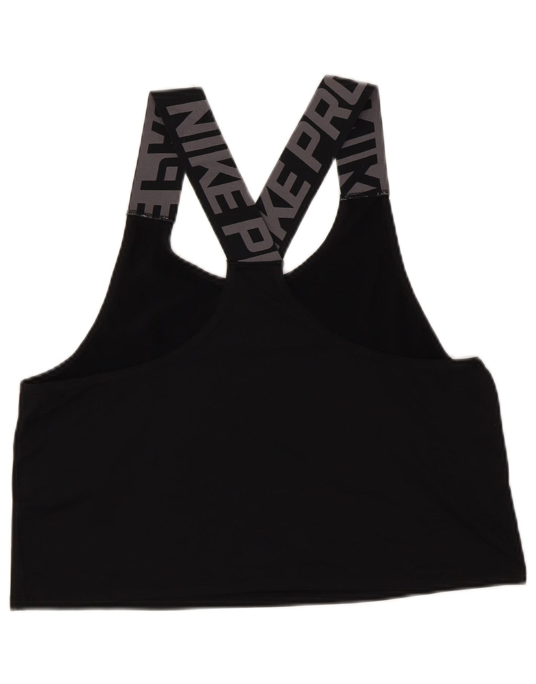 Nike Womens Dri Fit Sport Bra Graphic Vest Top UK 14 Medium Black Polyester