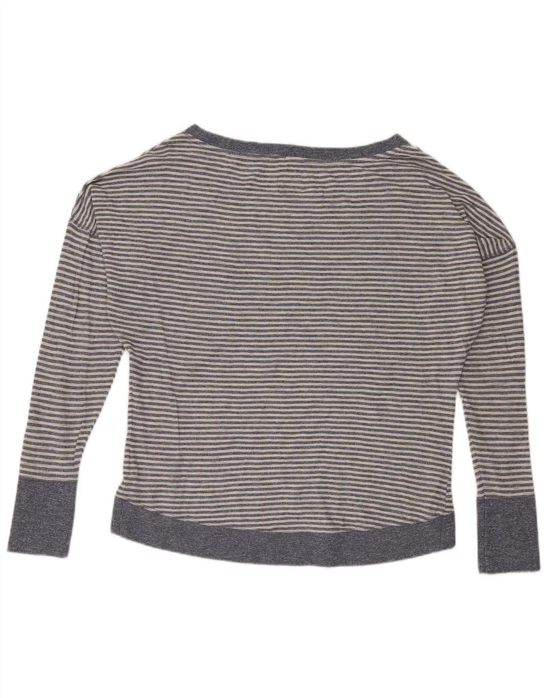 Superdry Womens Oversized Blouse Top UK 16 Large Blue Striped Cotton