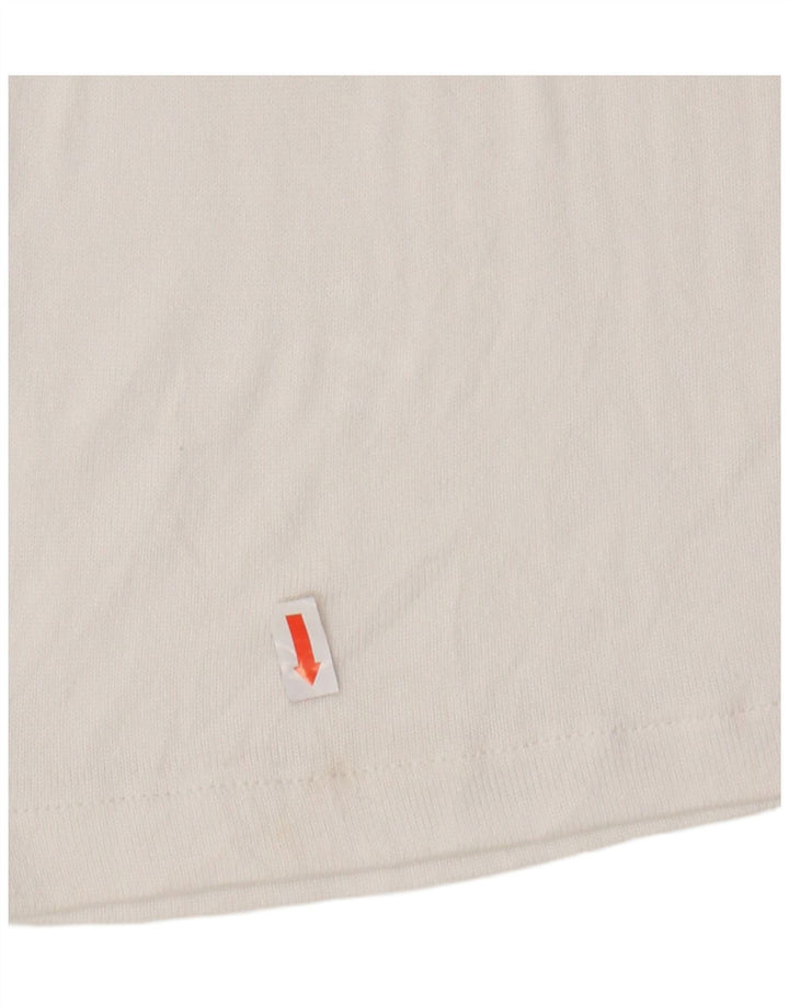 ZARA Womens T-Shirt Top UK 10 Small White Viscose Vintage Zara and Second-Hand Zara from Messina Hembry 