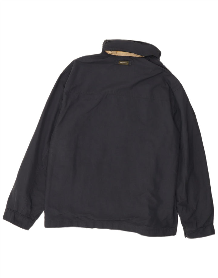 HENRY COTTONS Mens Hooded Utility Jacket IT 48 Medium Navy Blue