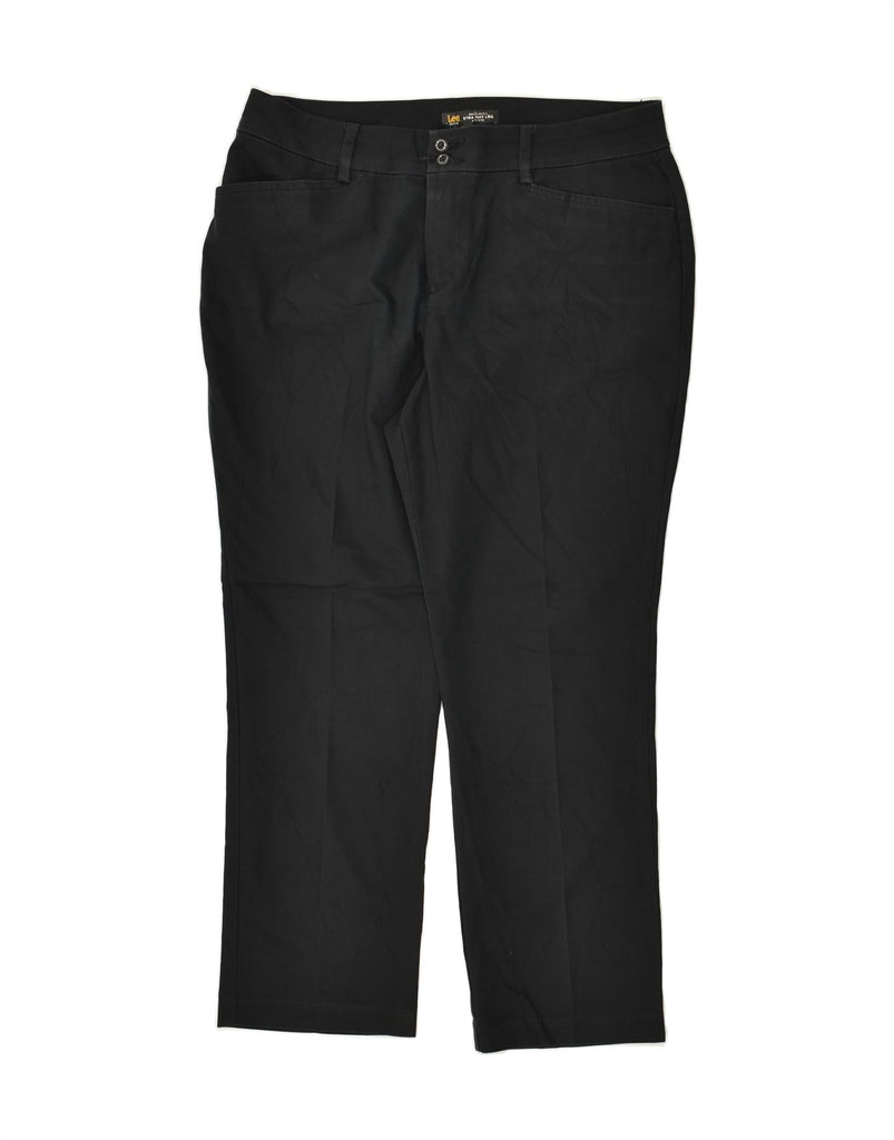 LEE Womens Regular Fit Casual Trousers US 14 Large W34 L27 Black | Vintage Lee | Thrift | Second-Hand Lee | Used Clothing | Messina Hembry 