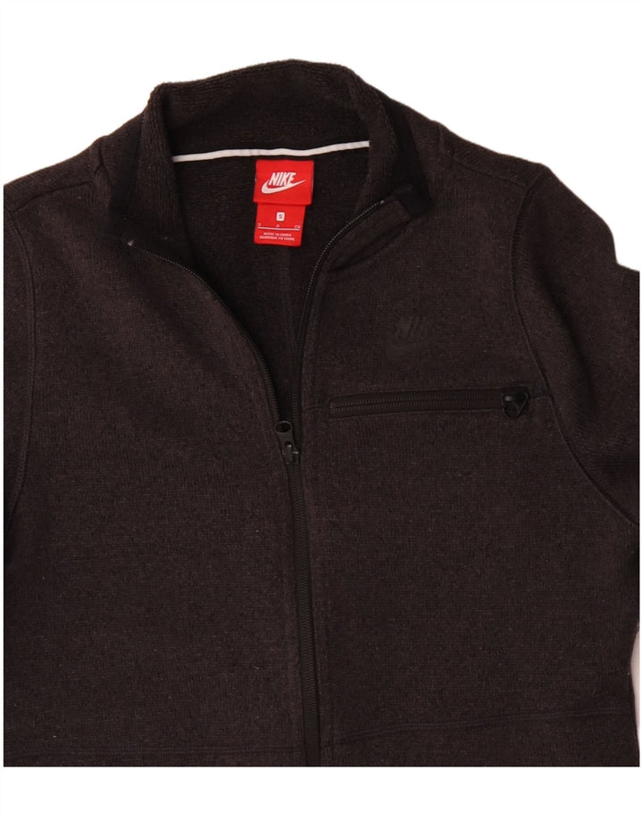 NIKE Womens Tracksuit Top Jacket UK 10 Small Grey Polyester